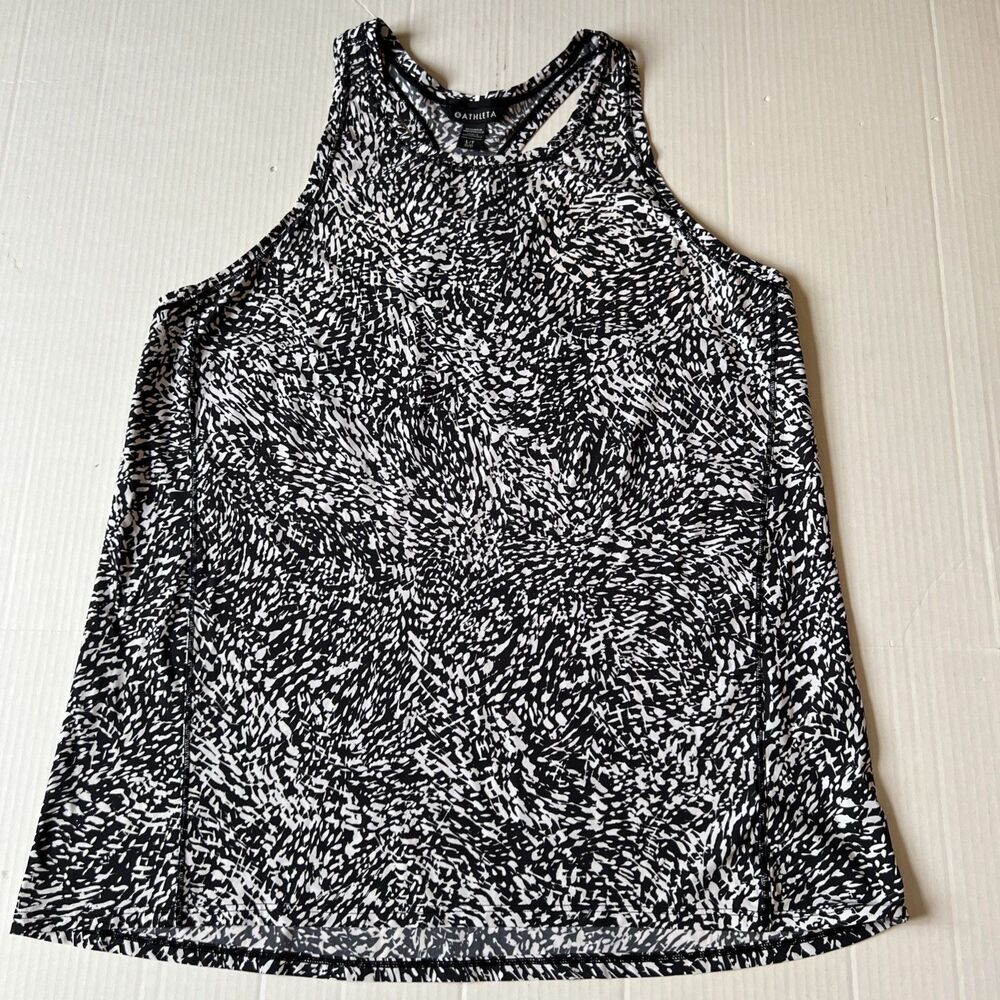 ATHLETA Train Tank Black White Sz L EUC